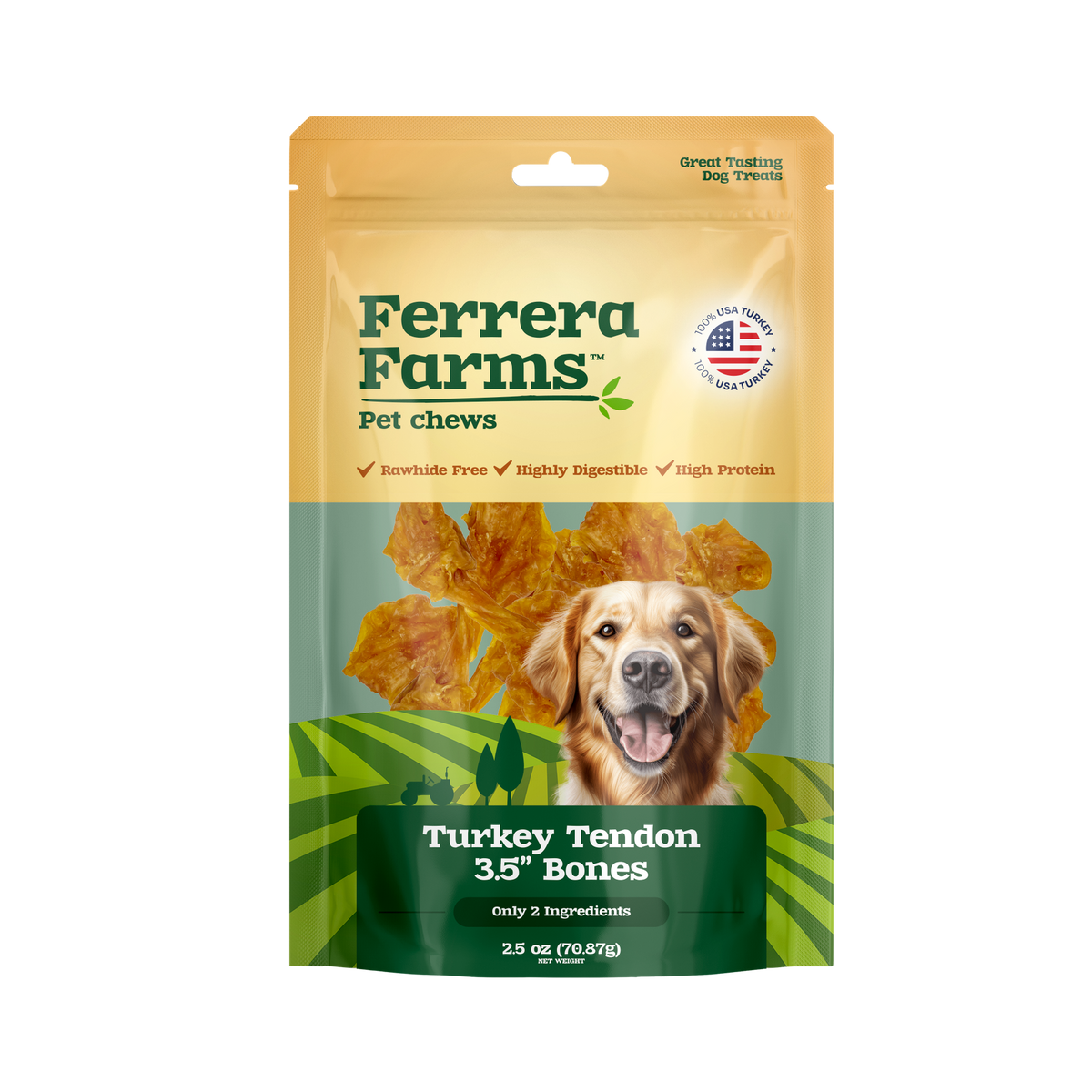 Ferrera Farms Turkey Tendon Knotted Bone