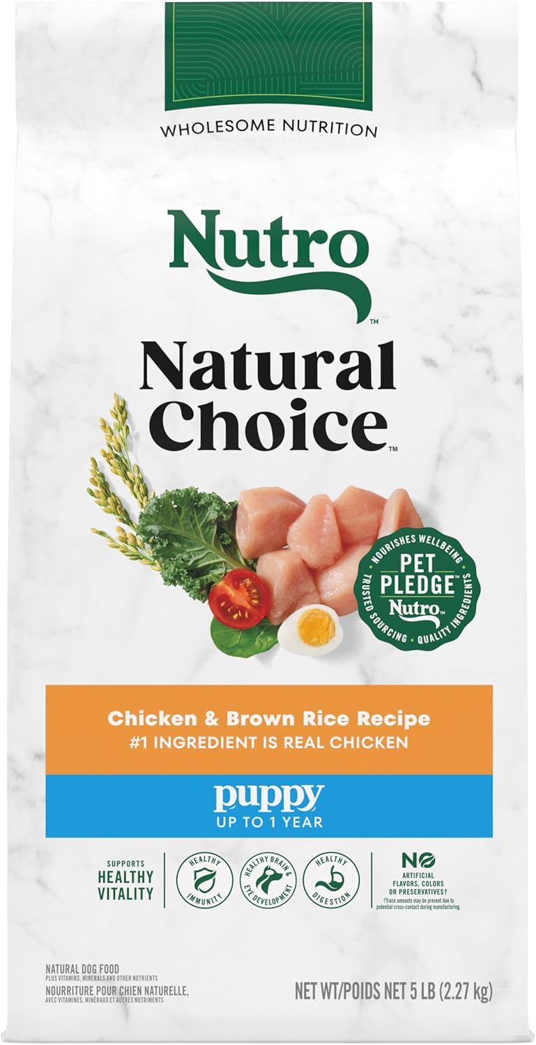 Nutro Natural Choice Puppy Dry Dog Food, Chicken and Brown Rice Recipe, 5 lbs.