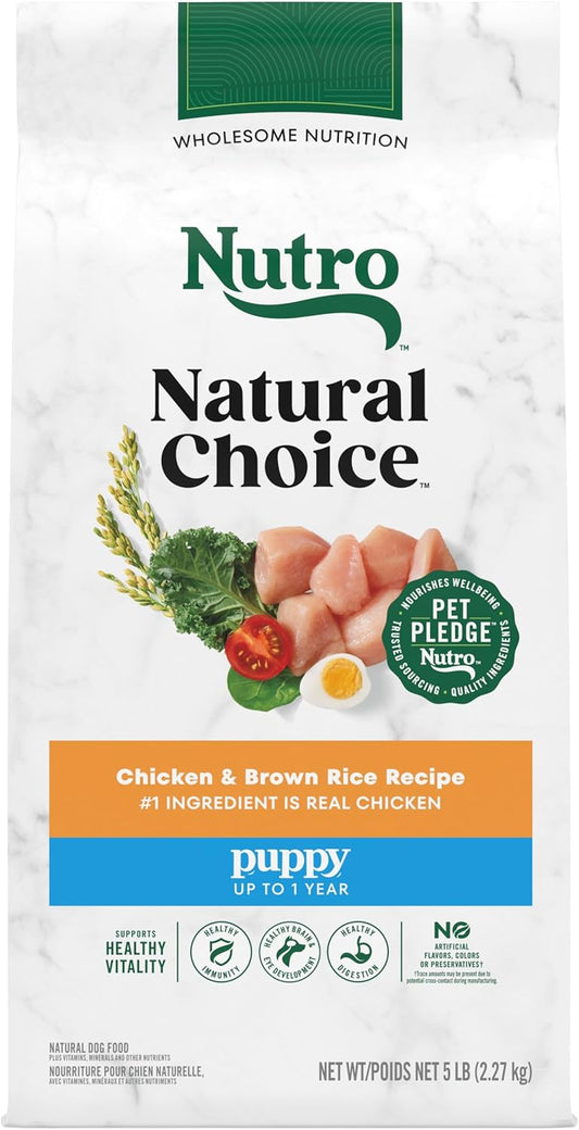 Nutro Natural Choice Puppy Dry Dog Food, Chicken and Brown Rice Recipe, 5 lbs.