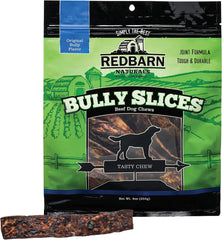 Redbarn Pet Products All-Natural Rawhide Bully Slices - Bully Stick Flavor - Premium Grain-Free Beef Hide Treats High Protein Low Fat for Chewers - 9 oz Bag