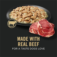 Purina Pro Plan 7+ Beef & Rice Morsels in Gravy Senior Dog Food
