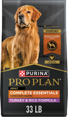 Purina Pro Plan Complete Essentials Shredded Blend Turkey and Rice Dog Food Dry Formula with Probiotics for Dogs - 33 lb. Bag