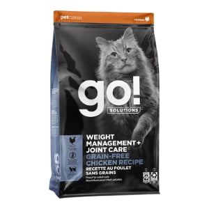 Go! Solutions Weight Management + Joint Care, Grain-Free Dry Cat Food, Chicken Recipe