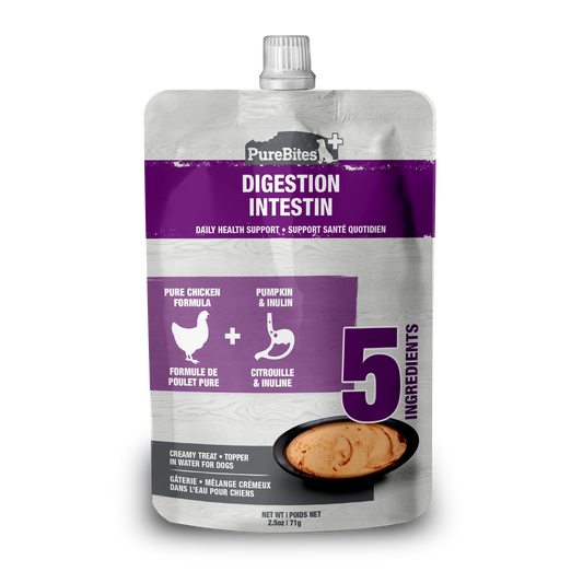 PureBites+ Gut & Digestion Squeezables for Dogs, only 5 Ingredients