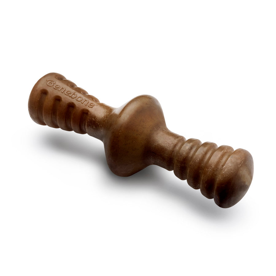 Benebone Zaggler Rolling Dog Chew Toy for Aggressive Chewers, Real Bacon, Made in USA