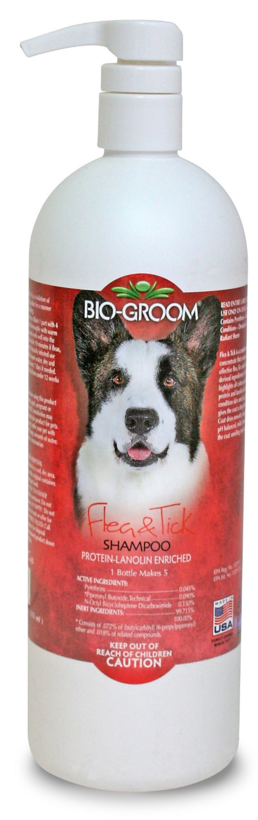 Bio-Groom Flea & Tick Dog Shampoo – Flea and Tick Prevention for Dogs, Cat Flea Treatment, Cruelty-Free, Made in USA, Natural Tick Repellent, Protein-Lanolin Shampoo