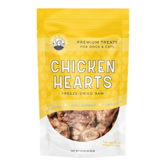 OMA'S PRIDE DOG FREEZE-DRIED CHICKEN BREAST CHUNKS &  CHICKEN HEARTS 1.5OZ