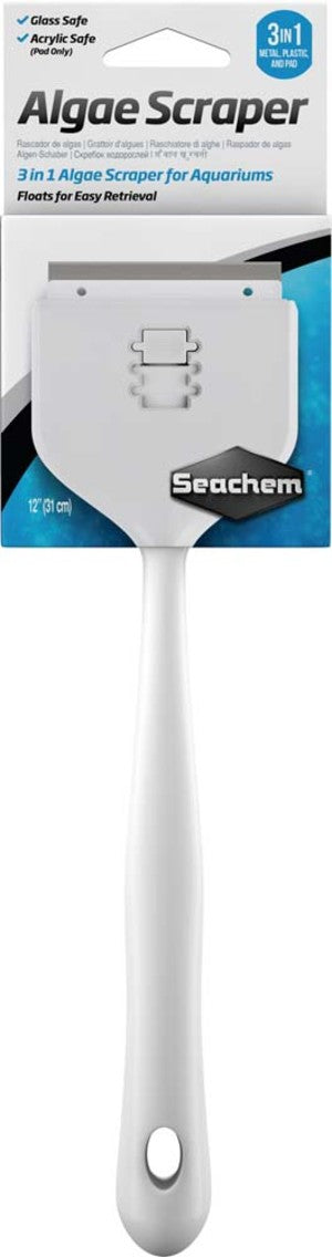 Seachem 3-in-1 Algae Scraper for Glass and Acrylic Aquariums