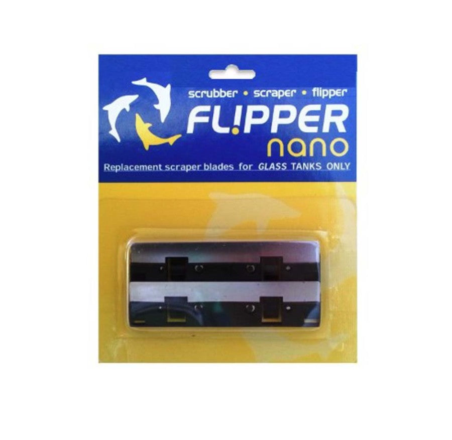 Flipper Cleaner FL!PPER Aquarium Algae Remover for Fish Tank Cleaner Replacement Blades, Pack of 2 - Glass Scraper Blades for Cleaning Kits - Water Cleaning Accessory