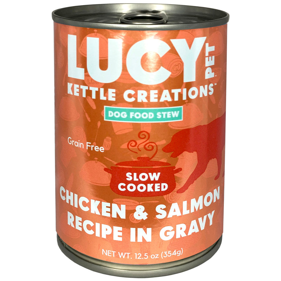 Lucy Pet Products Kettle Creations Chicken And Salmon In Gravy Dog Food Chicken & Salmon, 12pk/12.5 oz