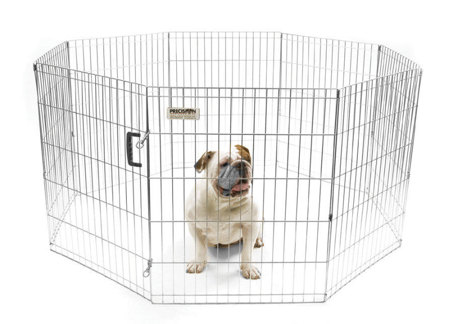 Precision Pet Products Exercise Pen Silver