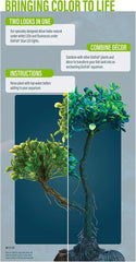 GloFish Mangrove Green Tree Plant Fluorescent Under Blue LED Light Aquarium Decor