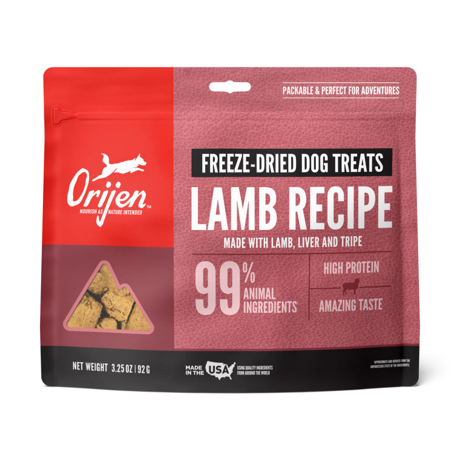 ORIJEN Freeze Dried Lamb Recipe Dog Treats, WholePrey Ingredients, 3.25oz (PACK OF 2)