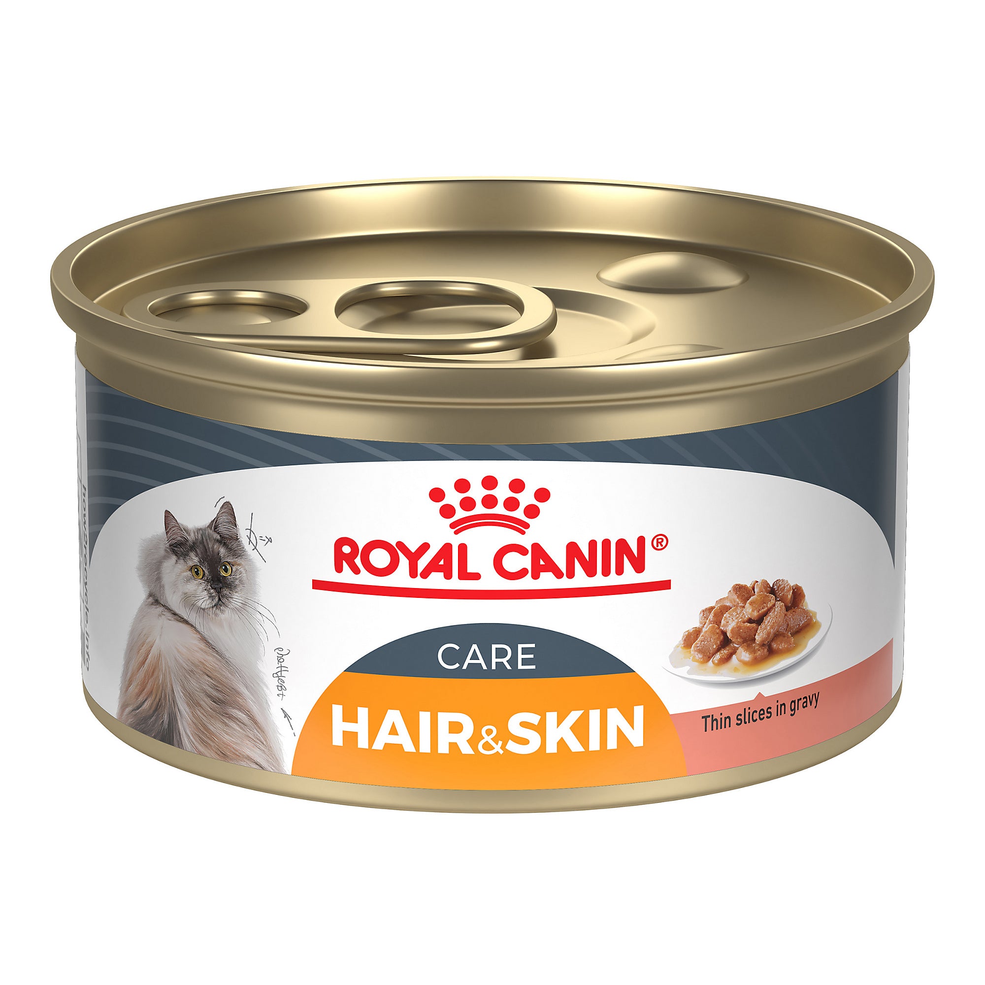 Royal Canin® Feline Care Nutrition™ Hair & Skin Care Thin Slices In Gravy Canned Cat Food, 3 oz