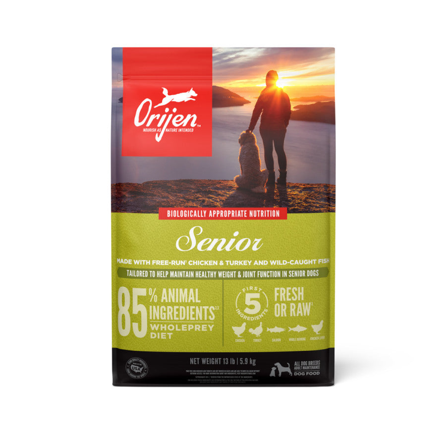 ORIJEN Senior Dry Dog Food, Grain Free Dry Dog Food for Senior Dogs, Fresh or Raw Ingredients