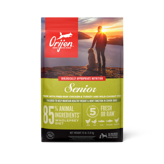 ORIJEN Senior Dry Dog Food, Grain Free Dry Dog Food for Senior Dogs, Fresh or Raw Ingredients