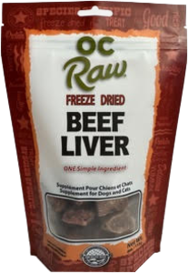 OC RAW DOG GRAIN FREE FREEZE-DRIED BEEF LIVER 4OZ