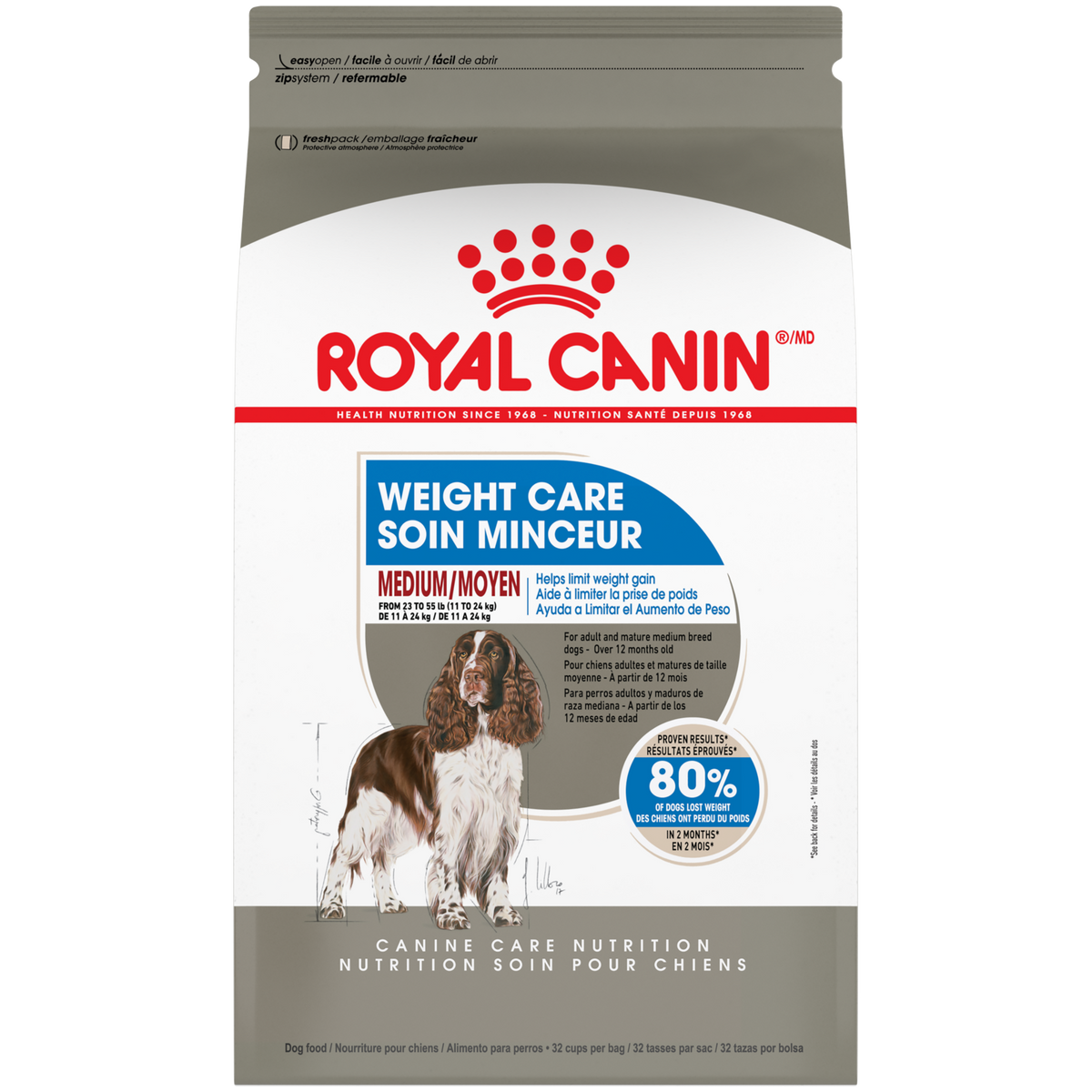 Royal Canin Medium Weight Care Adult Dry Dog Food for Medium Breeds, 30 lb bag