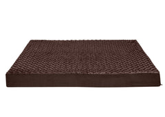 Furhaven Orthopedic Dog Bed for Large Dogs w/ Removable Washable Cover, For Dogs Up to 95 lbs - Ultra Plush Faux Fur & Suede Mattress - Chocolate