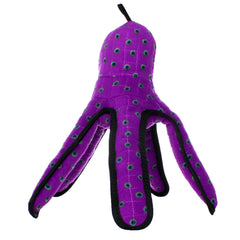 TUFFY - World's Tuffest Soft Dog Toy - Ocean Creature Octopus - Squeakers - Multiple Layers. Made Durable, Strong & Tough. Interactive Play (Tug, Toss & Fetch). Machine Washable & Floats.