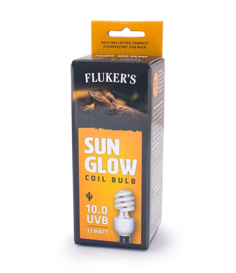 Fluker’s Sun Glow 10.0 UVB Fluorescent Coil Bulb for Desert Reptiles, Reptile Heat Light Stimulates Natural Synthesis of Vitamin D in Captive Reptiles