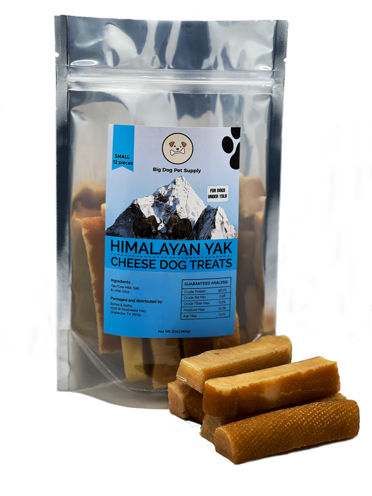 Big Dog Pet Supply Himalayan Yak Cheese Dog Treats-Medium