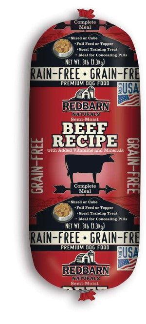 Redbarn Grain Free Dog Food Roll - Beef -(1-Count) 3 Pounds