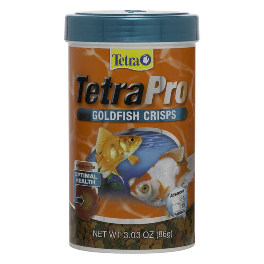 TetraPro Goldfish Crisps Fish Food, enhanced with biotin for optimal health