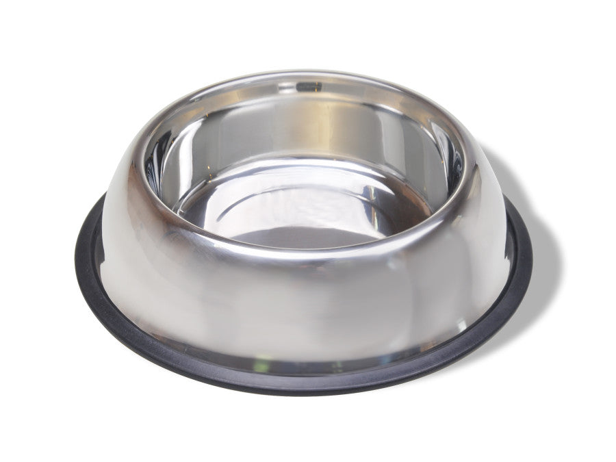 Van Ness Pets Medium Non Tip Stainless Steel Dog Bowl, Food and Water Dish, Wide Base Prevents Spills
