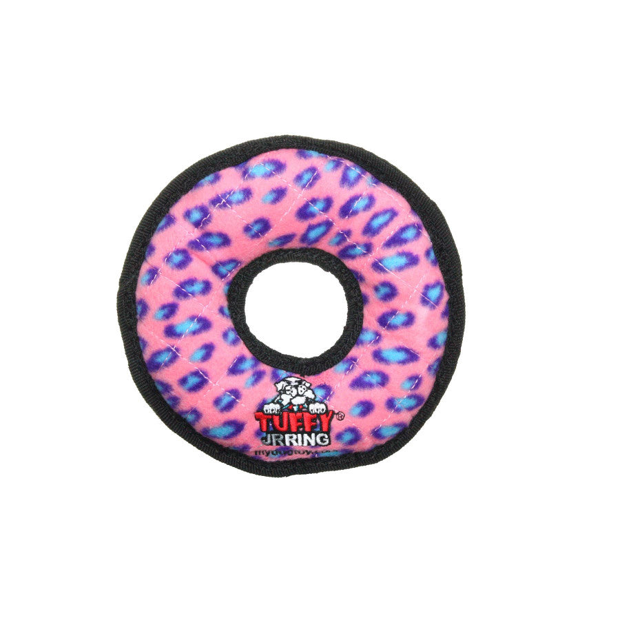 TUFFY - World's Tuffest Soft Dog Toy -Junior Ring-Squeakers -Multiple Layers.Made Durable, Strong & Tough.Interactive Play(Tug, Toss & Fetch).Machine Washable & Floats