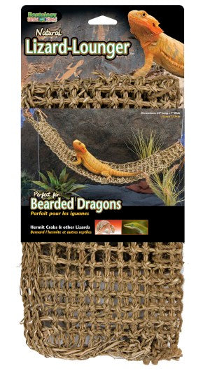 PENN-PLAX Reptology Lizard Lounger Corner Triangle – 100% Natural Seagrass Fiber – Great for Bearded Dragons, Anoles, Geckos, Iguanas, and Other Reptiles