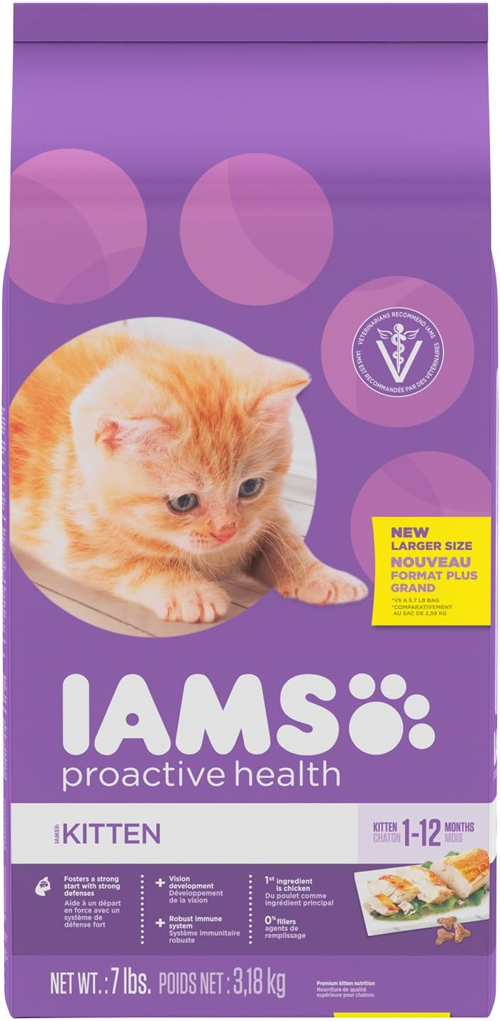 IAMS PROACTIVE HEALTH Healthy Kitten Dry Cat Food with Chicken Cat Kibble