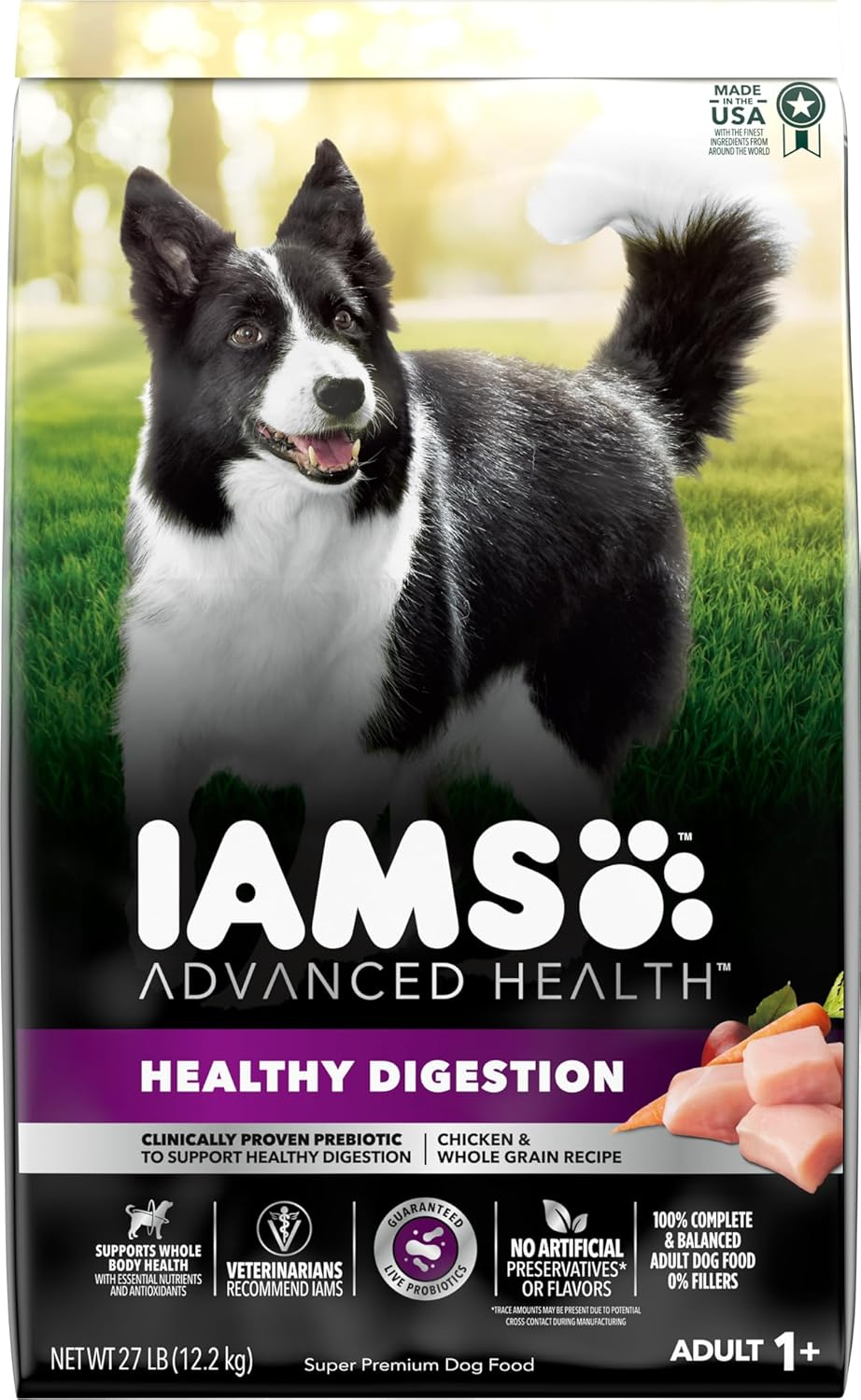 Iams Advanced Health Adult Healthy Digestion Dry Dog Food with Real Chicken