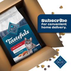 Blue Buffalo Tastefuls Adult Dry Cat Food Indoor Cat Formula, Made in the USA with Natural Ingredients, Salmon Recipe