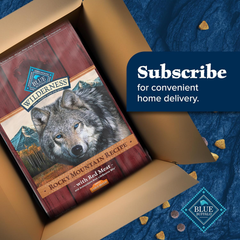 Blue Buffalo Wilderness Rocky Mountain Recipe High-Protein Large Breed Adult Dry Dog Food, Made in the USA with Natural Ingredients Plus Wholesome Grains, Red Meat