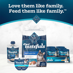 Blue Buffalo Tastefuls Savory Singles Natural Wet Cat Food Cuts in Gravy, Salmon and Tuna Variety Pack