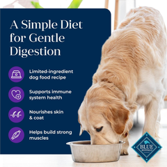 Blue Buffalo Basics Grain-Free Adult Dry Dog Food, Skin & Stomach Care, Limited Ingredient Diet for Dogs, Turkey Recipe