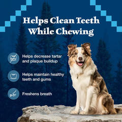 Blue Buffalo Wilderness Wild Bones Grain-Free Dental Chews Dog Treats, Medium