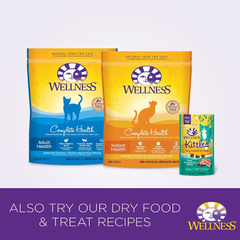 Wellness Complete Health Natural Canned Grain Free Wet Cat Food, Chicken & Herring Pate