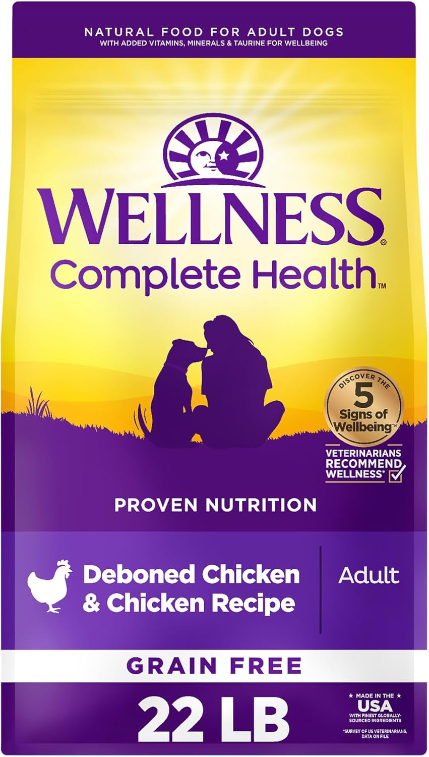 Wellness Complete Health Dry Dog Food, Grain Free, Natural, Chicken Recipe