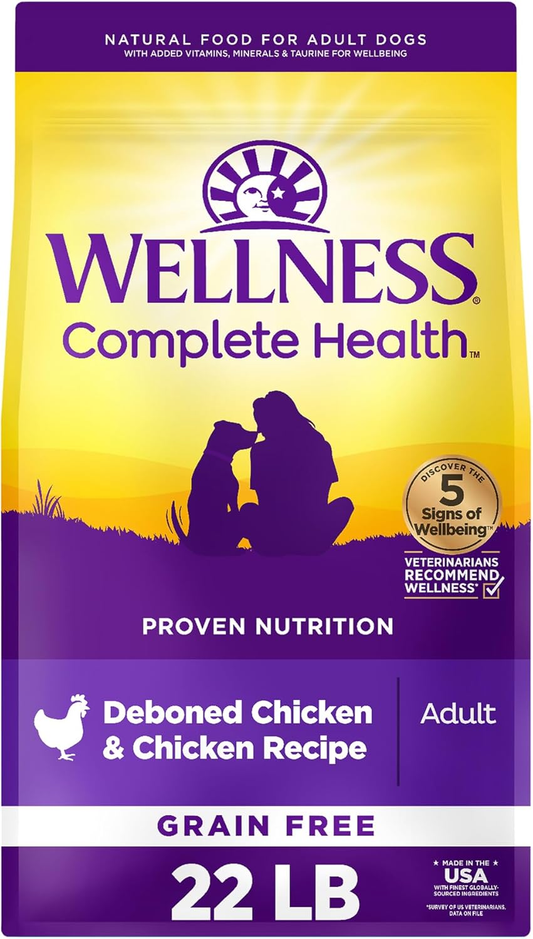 Wellness Complete Health Dry Dog Food, Grain Free, Natural, Chicken Recipe