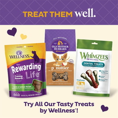 Wellness Old Mother Hubbard P-Nuttier 'N Nanners Dog Biscuits, Natural, Training Treats, Peanut Butter & Banana Flavor, Mini Size
