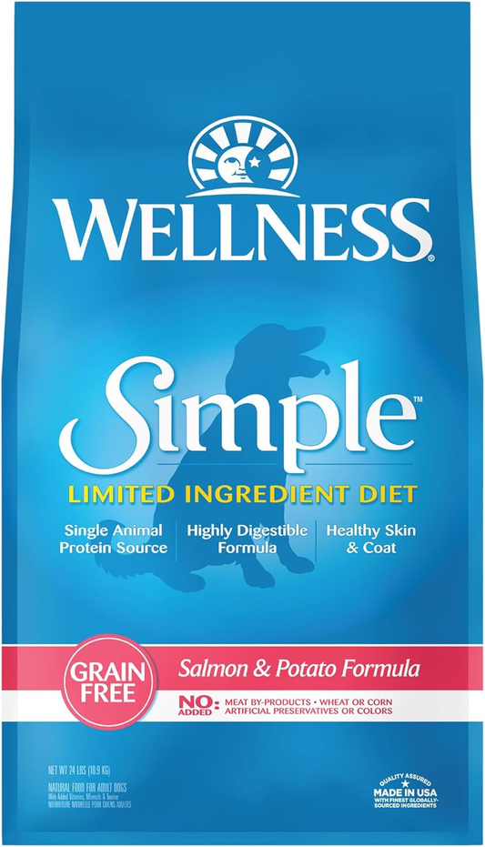 Wellness Natural Pet Food Wellness Simple Natural Grain Free Limited Ingredient Dry Dog Food, Salmon and Potato Recipe