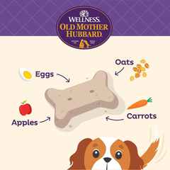 Wellness Old Mother Hubbard Liv'R'Crunch Dog Biscuits, Natural, Training Treats, Chicken Liver, Oats, Apples, Carrots, & Eggs Flavor, Mini Size