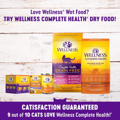 Wellness Complete Health Minced Adult Wet Cat Food, Natural, Protein-Rich, Grain Free (Chicken Entrée)