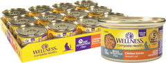 Wellness Complete Health Pate Senior Wet Cat Food, Natural, Protein-Rich, Grain Free (Chicken Age Advantage)