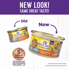 Wellness Complete Health Pate Senior Wet Cat Food, Natural, Protein-Rich, Grain Free (Chicken Age Advantage)