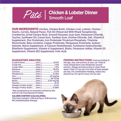 Wellness Complete Health Pate Adult Wet Cat Food, Natural, Protein-Rich, Grain Free (Chicken & Lobster)