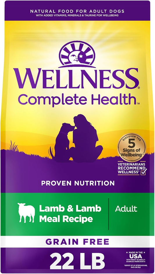 Wellness Complete Health Dry Dog Food, Grain Free, Natural, Lamb Recipe