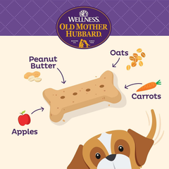 Old Mother Hubbard by Wellness Classic P-Nuttier Natural Dog Treats, Crunchy Oven-Baked Biscuits, Ideal for Training, Large Size